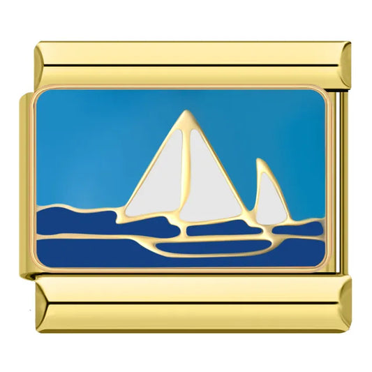 Golden Sailing Boat